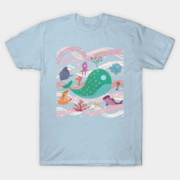 Ocean life fun T-Shirt by quenguyen